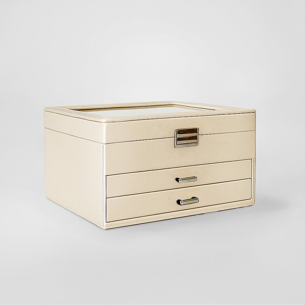 Clear Top Jewellery Boxes With Drawers