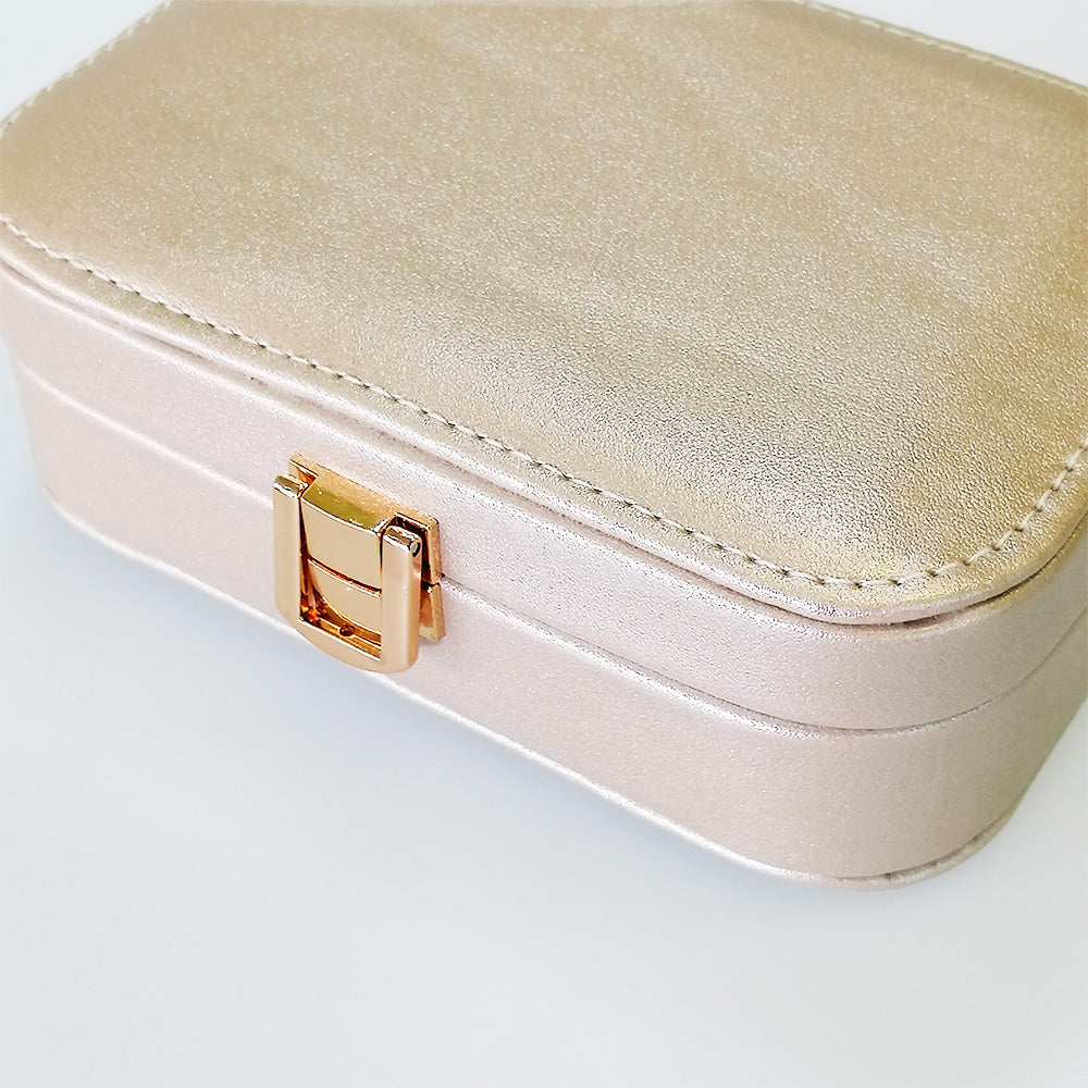 Small Jewellery Box With Mirror - Pearl