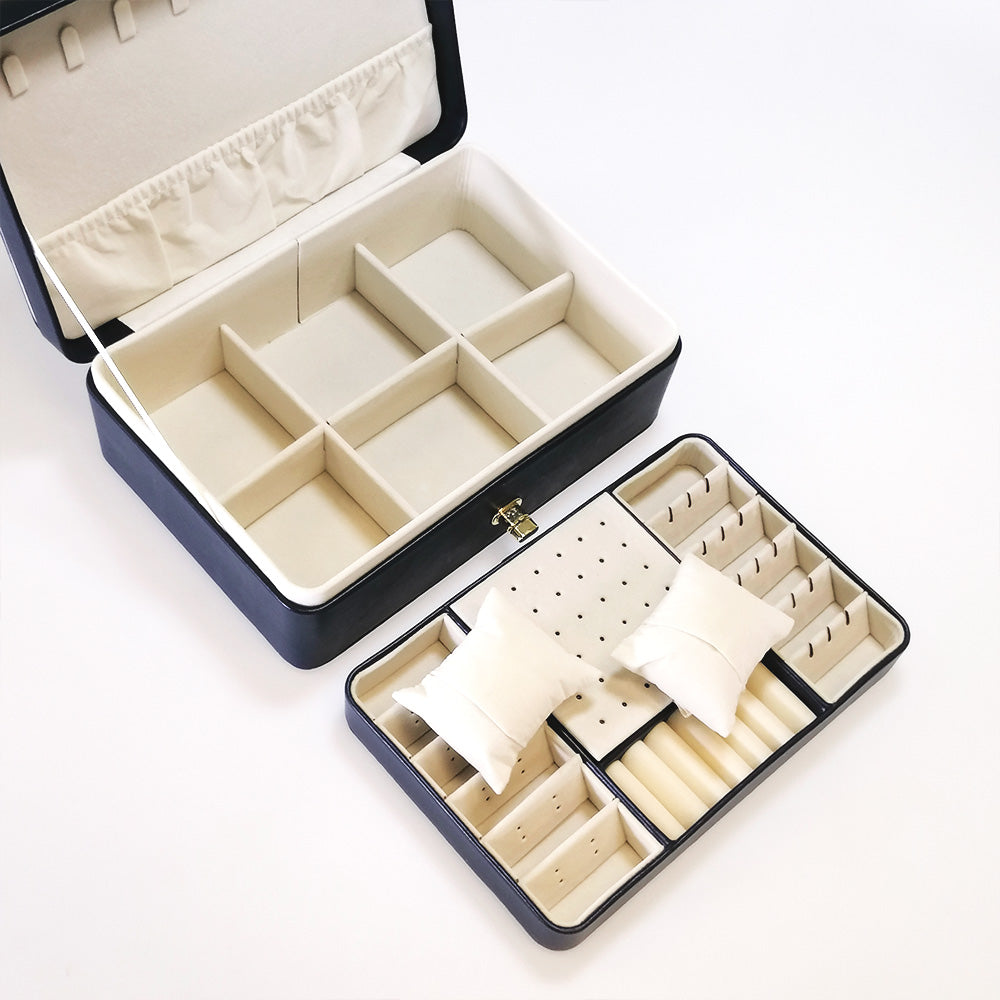 Jewellery Box With Latch - Navy