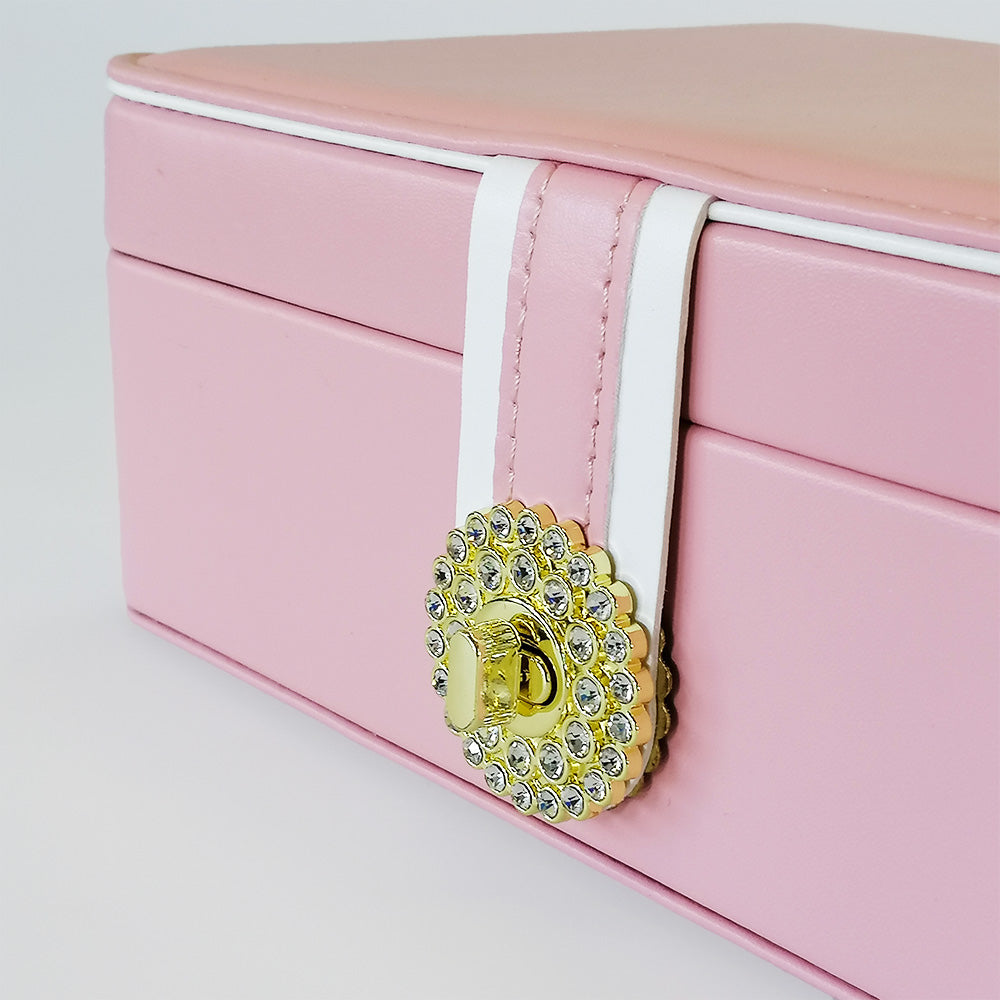 Jewellery Box With Latch - Pink