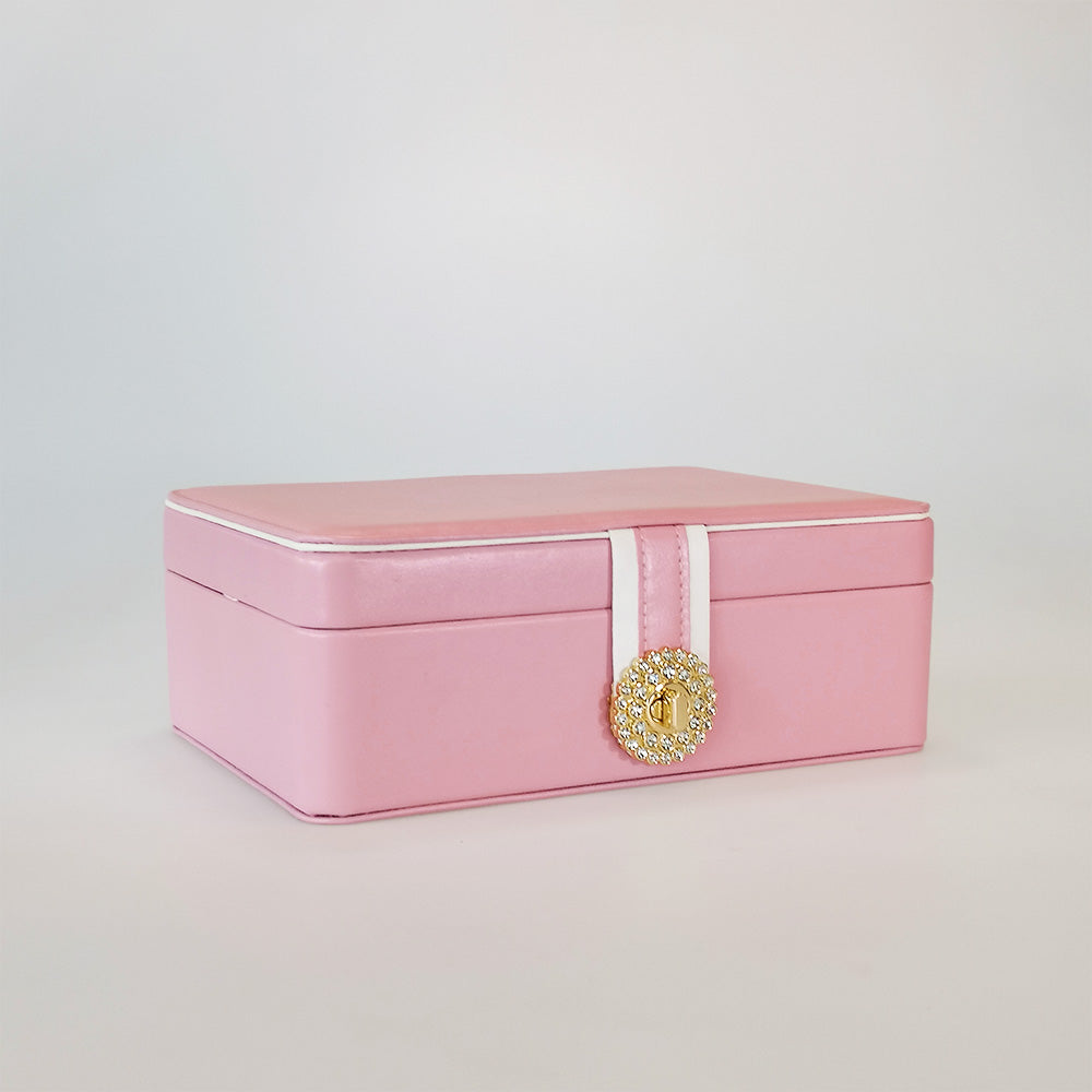 Jewellery Box With Latch - Pink