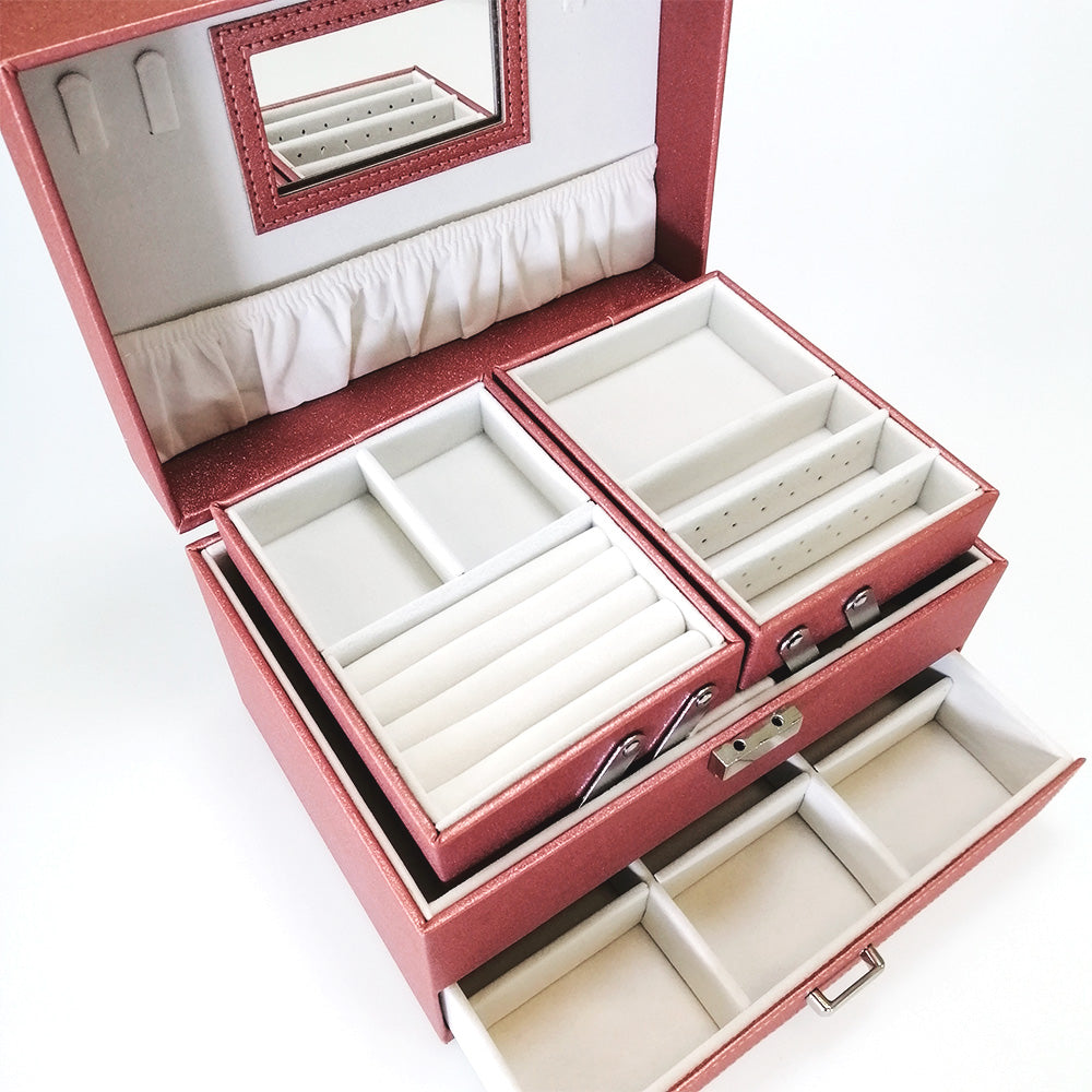 Multi-Level Jewellery Box - Blush Pink