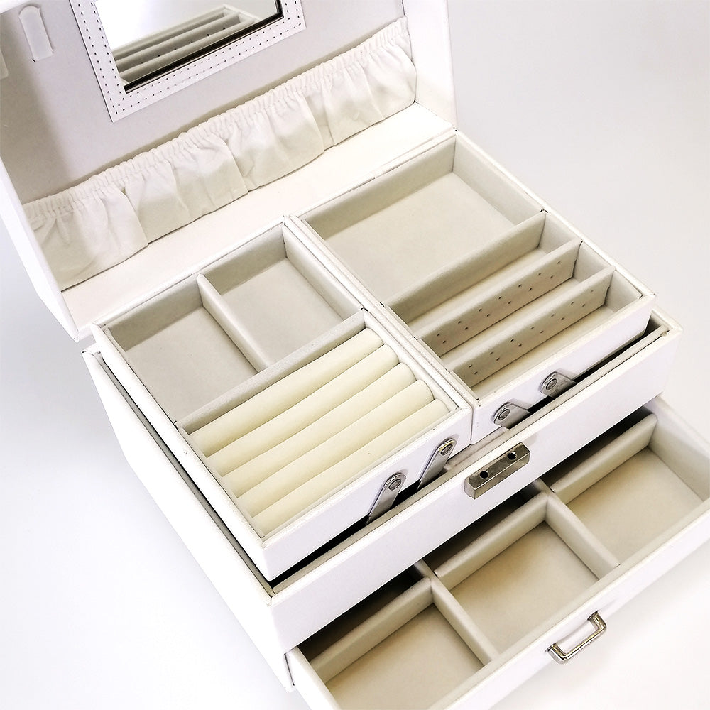 Multi-Level Jewellery Box - White