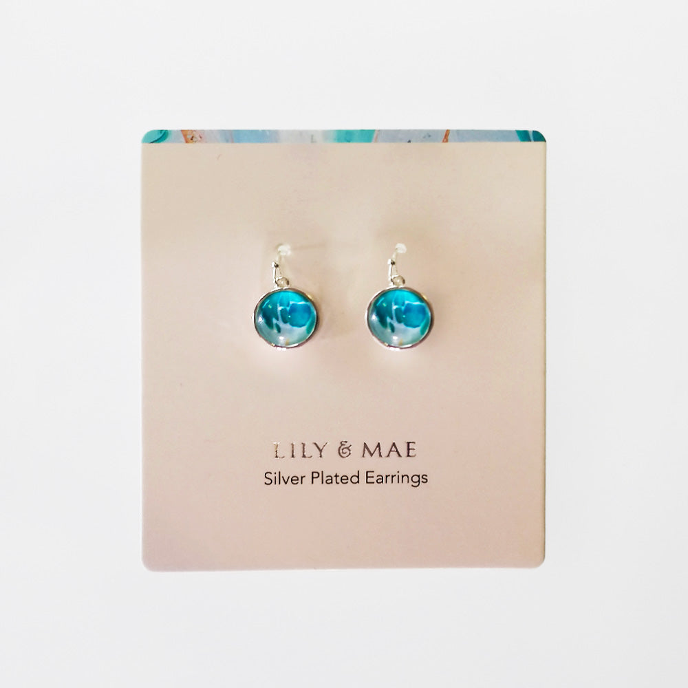 Lilly & Mae - Silver Plated Earrings - Light Blue