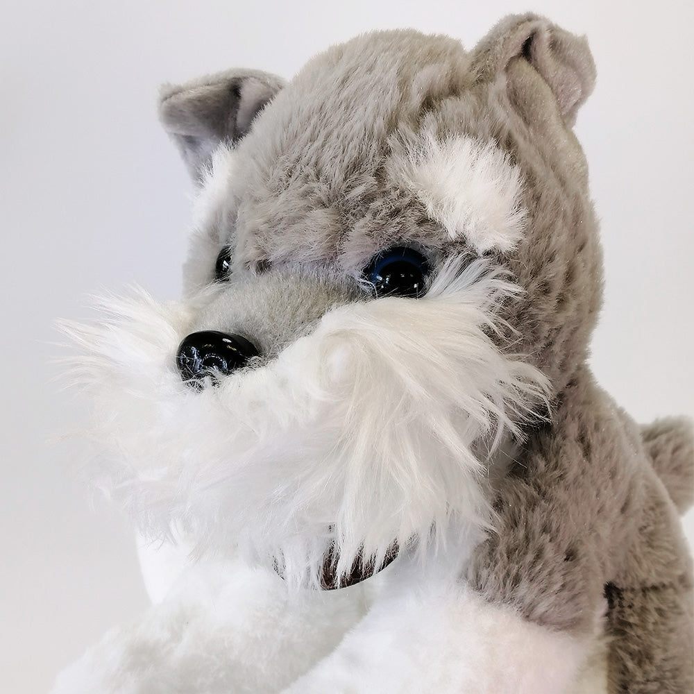 Grey & White Dog Soft Toy