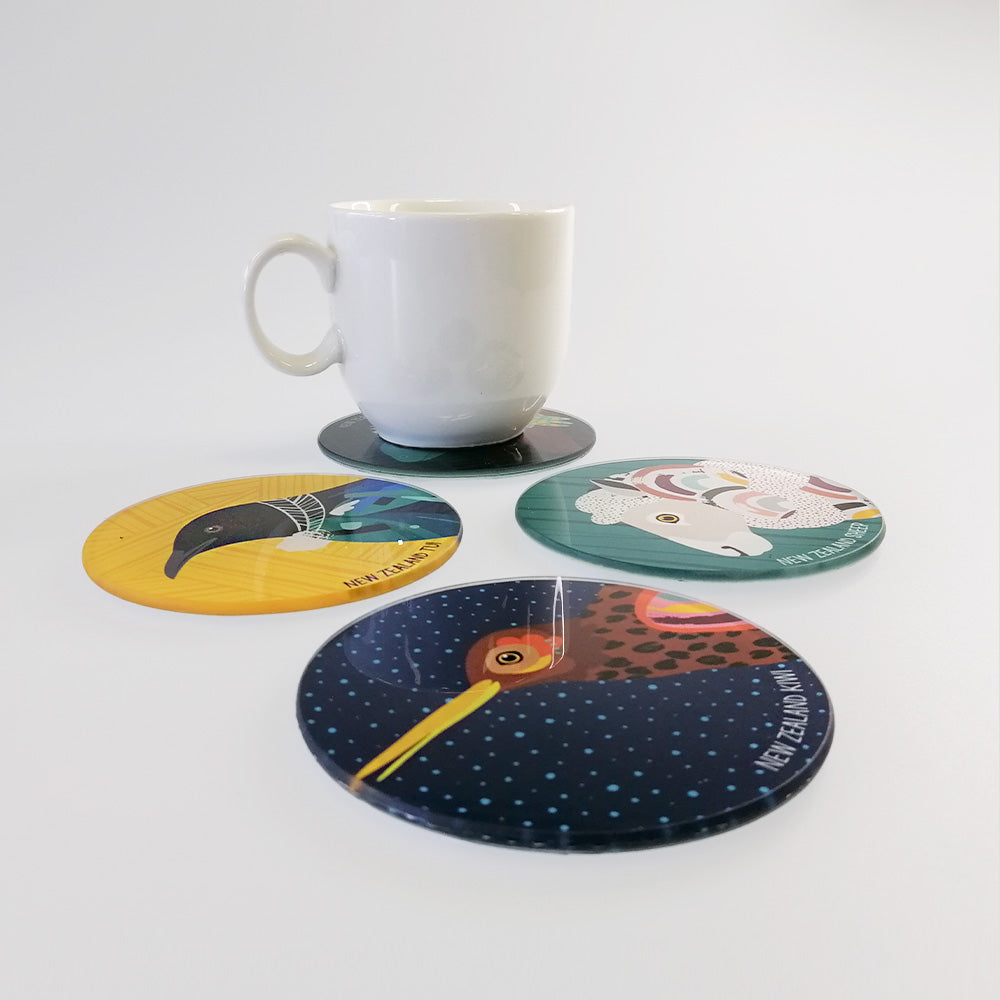 Bold & Bright' - Glass Coasters