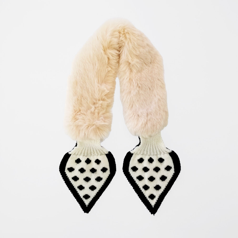 Fur Collar - Spotted Bow