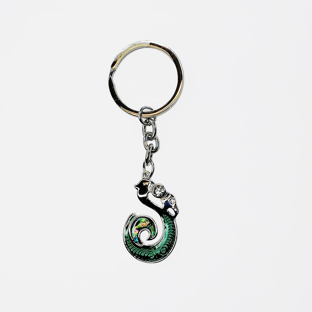 Kiwicraft S/Steel Keyring - Paua Manaia