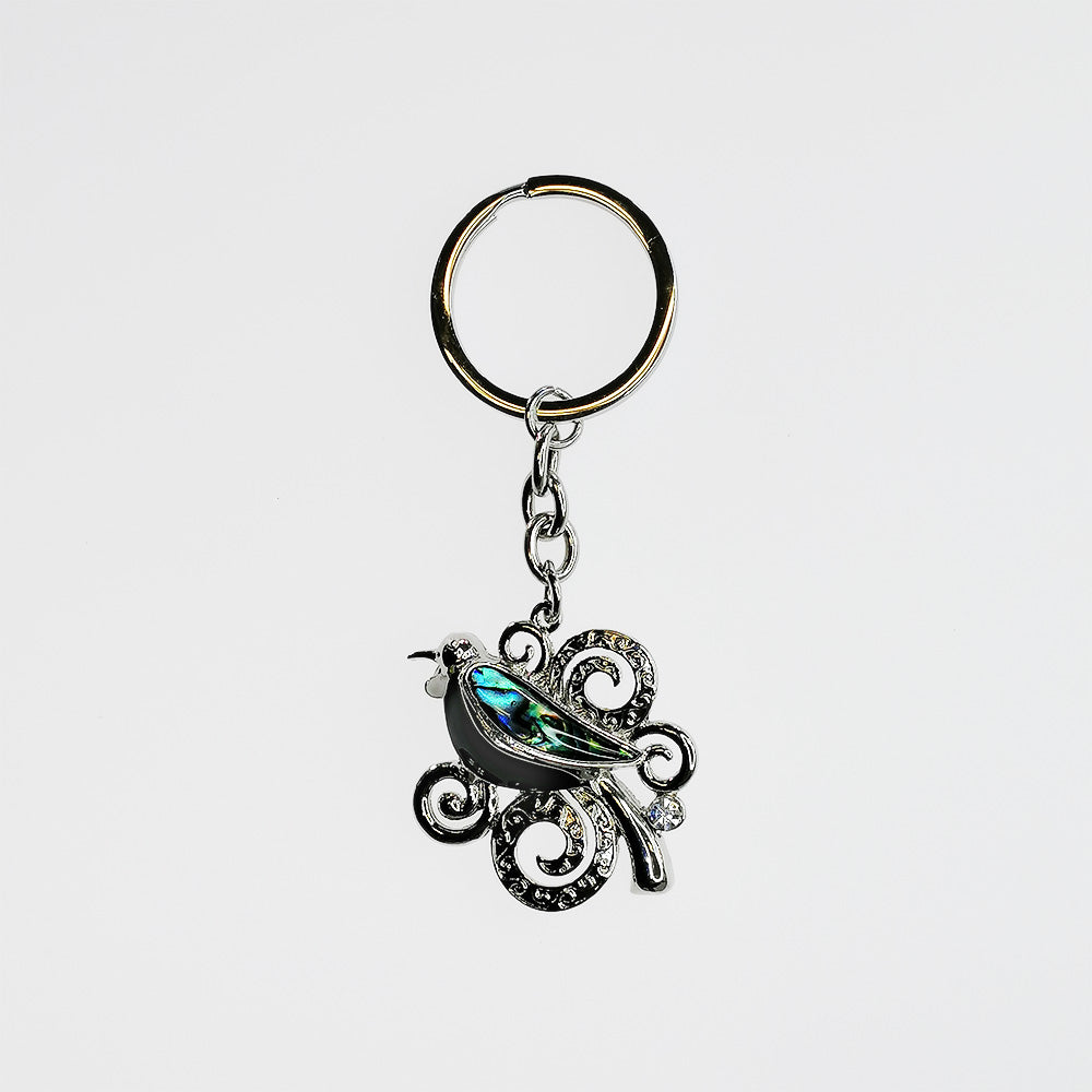 Kiwicraft S/Steel Keyring - Paua Tui