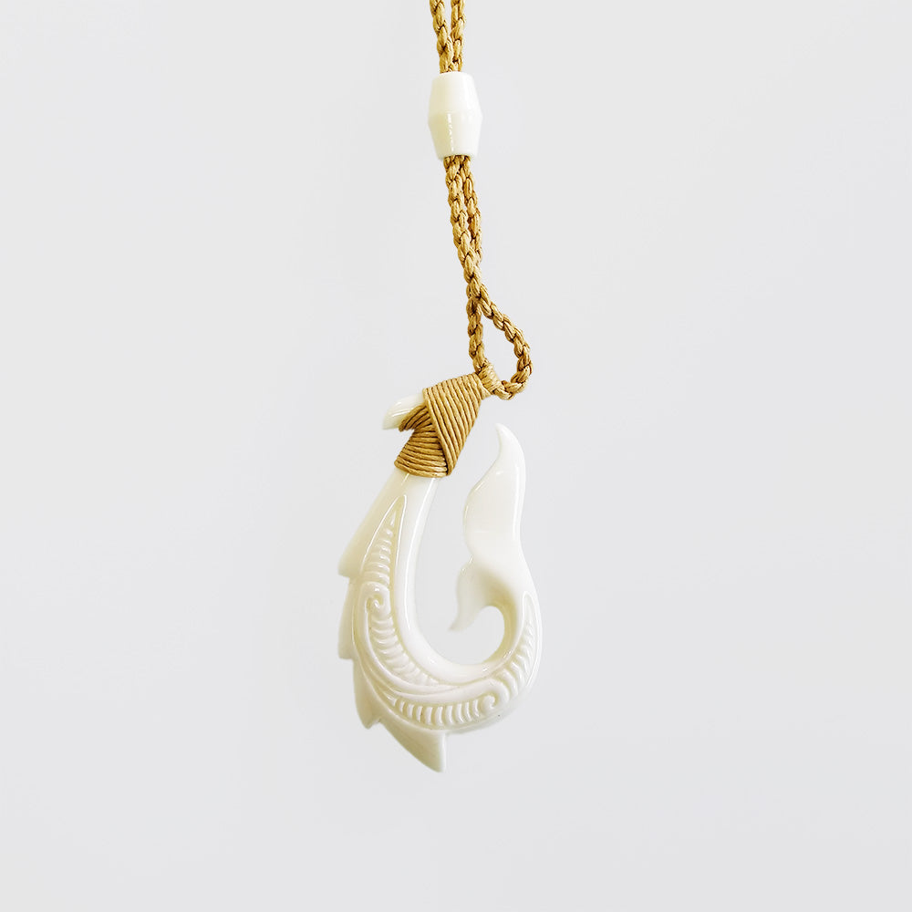 Carved Pendant - Bone Barbed Hook