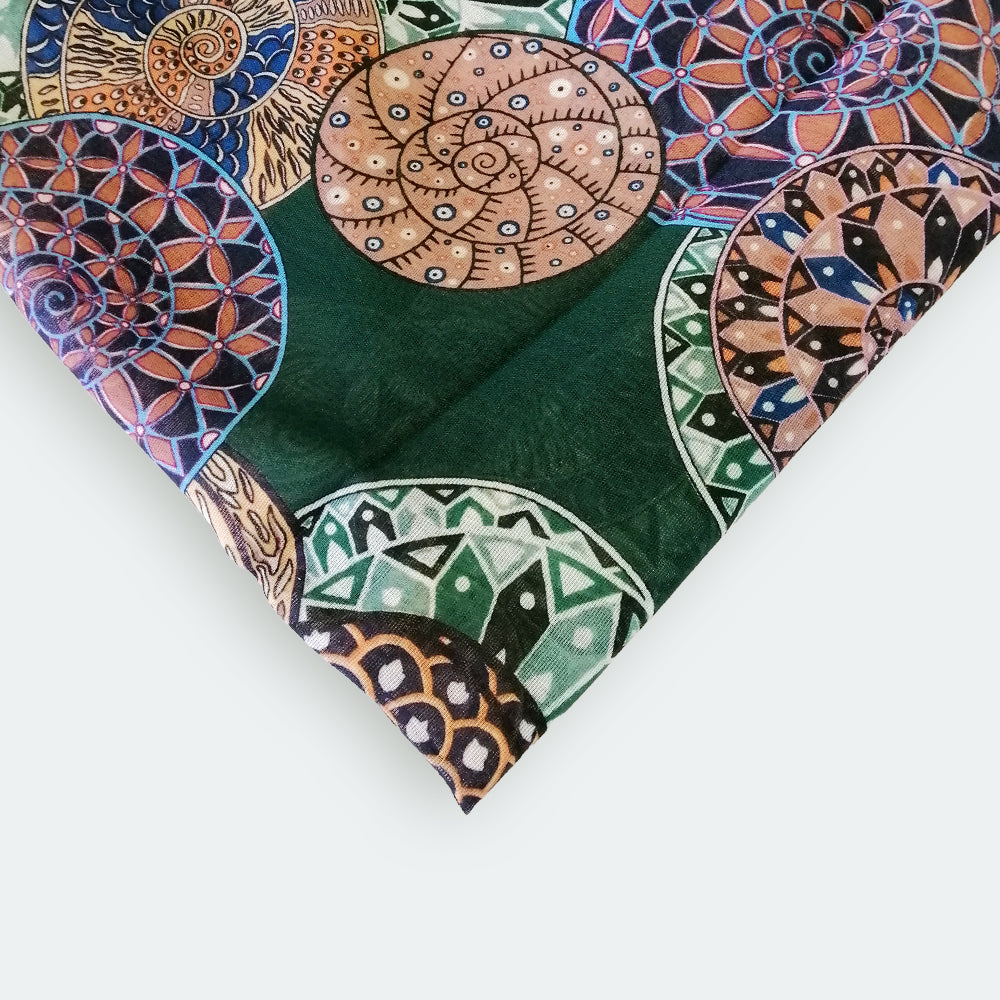 Patterned Scarf - Green