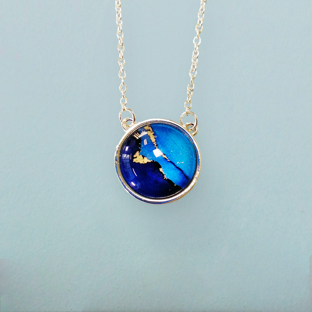 Lilly & Mae - Silver Plated Necklace - Blue
