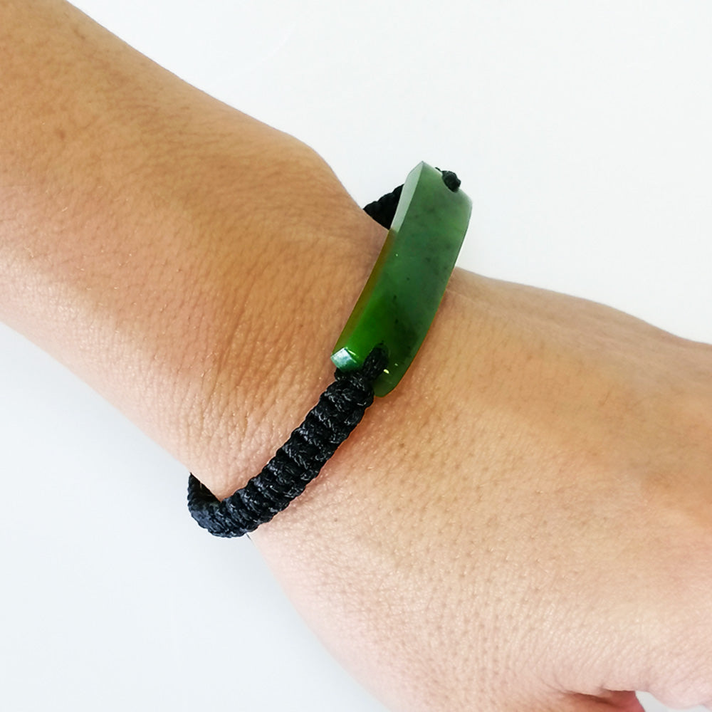 Your Taonga' Flat ID Bangle - Greenstone Bracelet