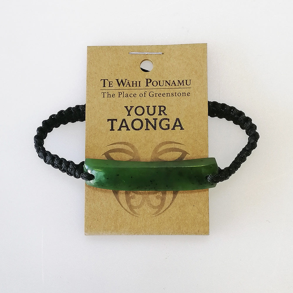 'Your Taonga' Flat ID Bangle - Greenstone Bracelet