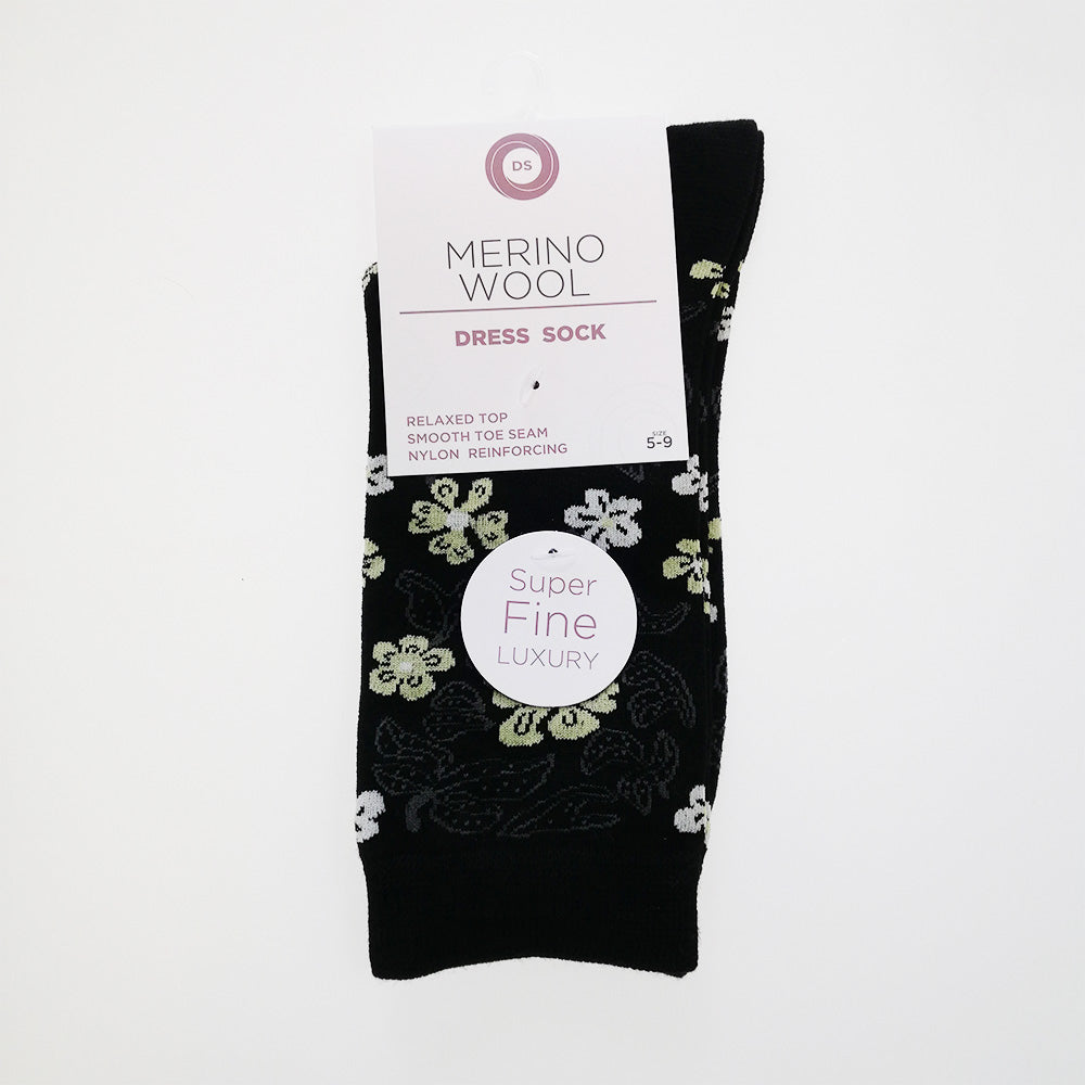 DS Merino Wool Dress Socks - Classic Flowers