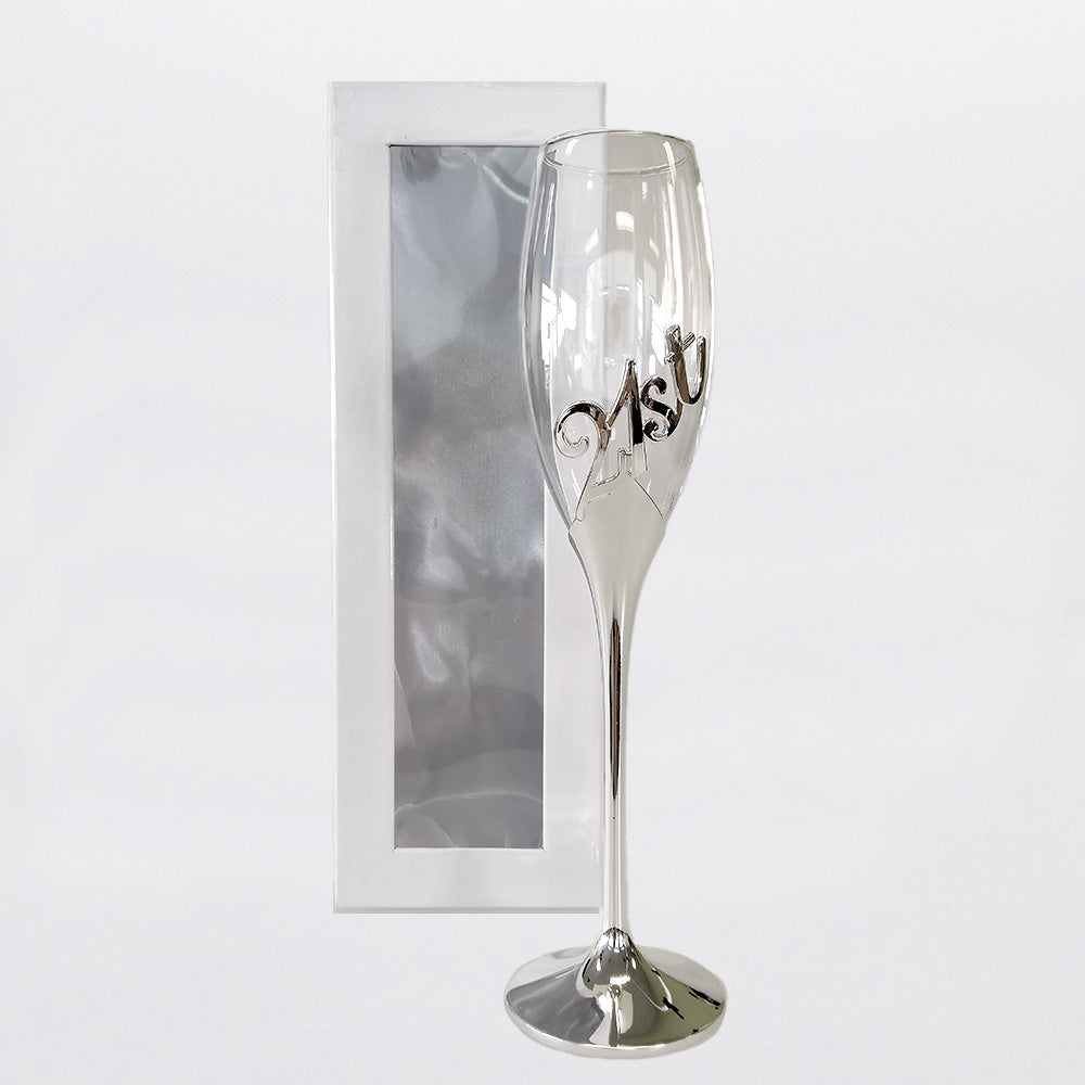 21st Champagne Flute Embossed