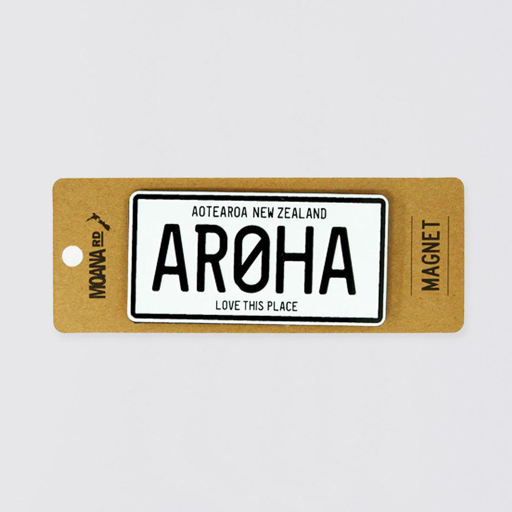 Moana RD - 'Aroha' Numberplate Style Magnet