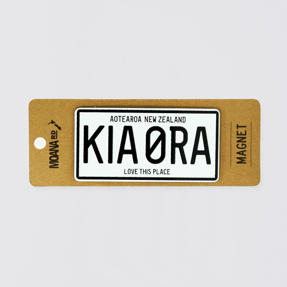 Moana RD - 'Kia Ora' Numberplate Style Magnet
