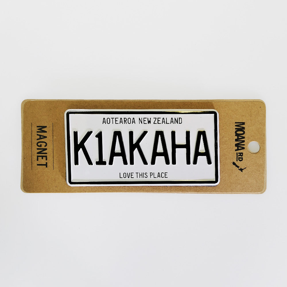 'Kiakaha' Numberplate Style Magnet
