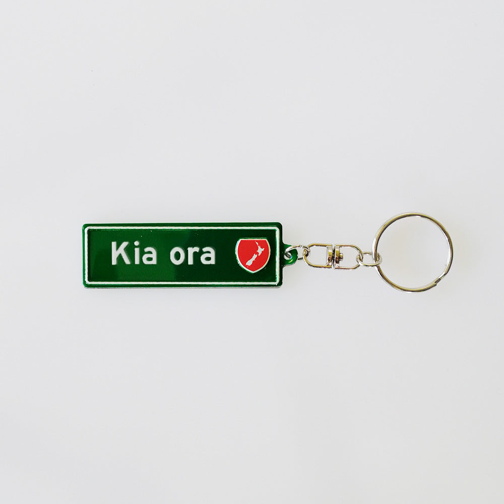 'Kia Ora' Road Sign Keyring
