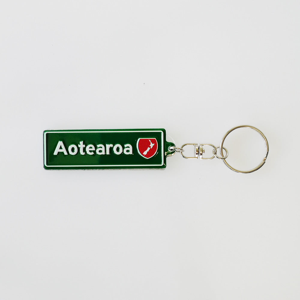 'Aotearoa' Road Sign Keyring