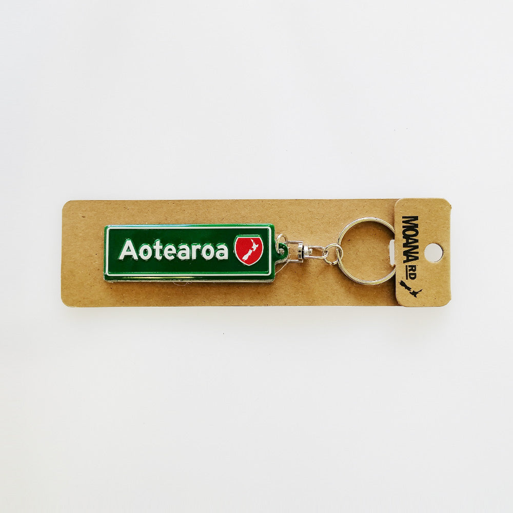 'Aotearoa' Road Sign Keyring