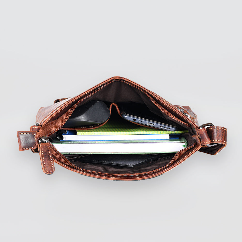 Leather Crossbody Purse - 'Sandal'