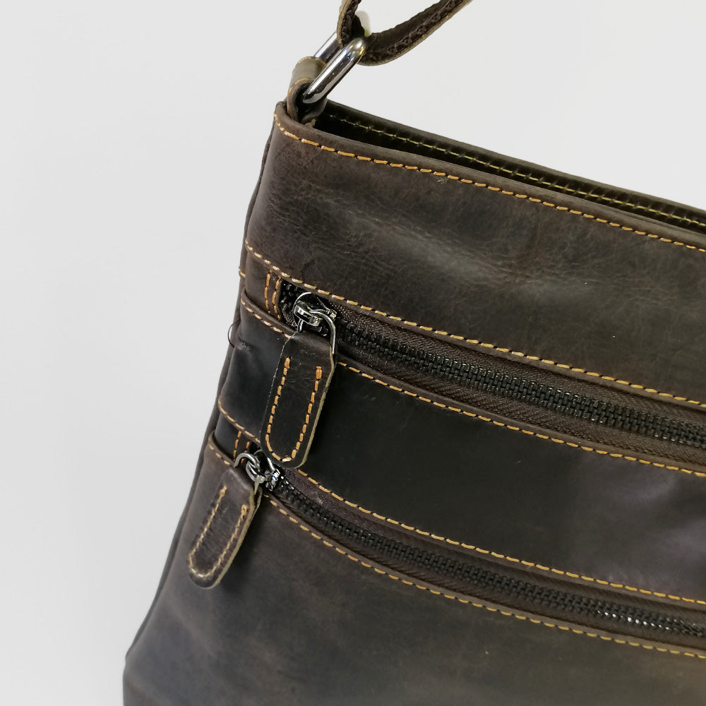 Shoulder Bag - Brown Leather