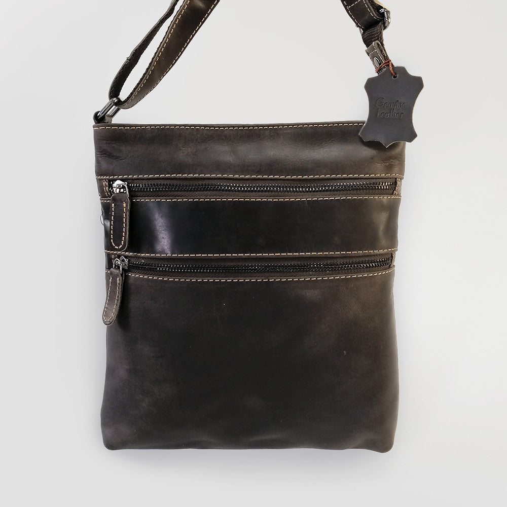 Shoulder Bag - Brown Leather