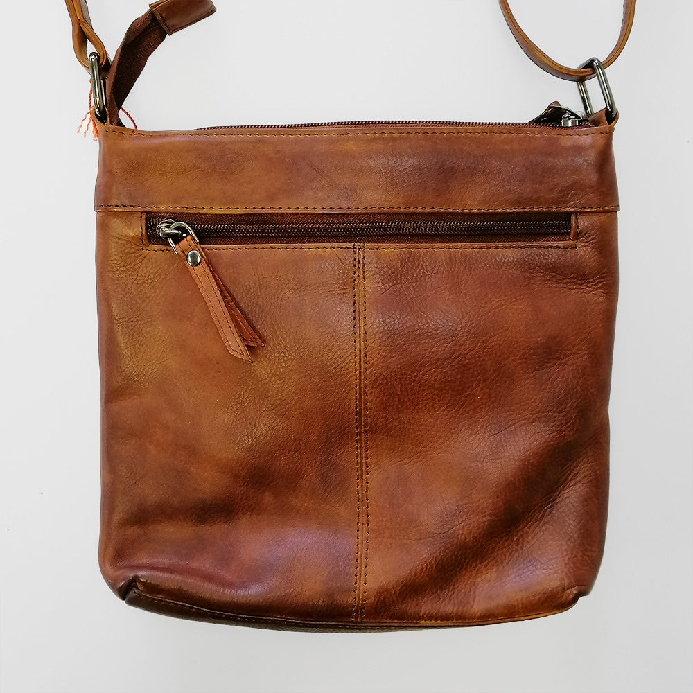 Small Shoulder Bag - Cognac Leather