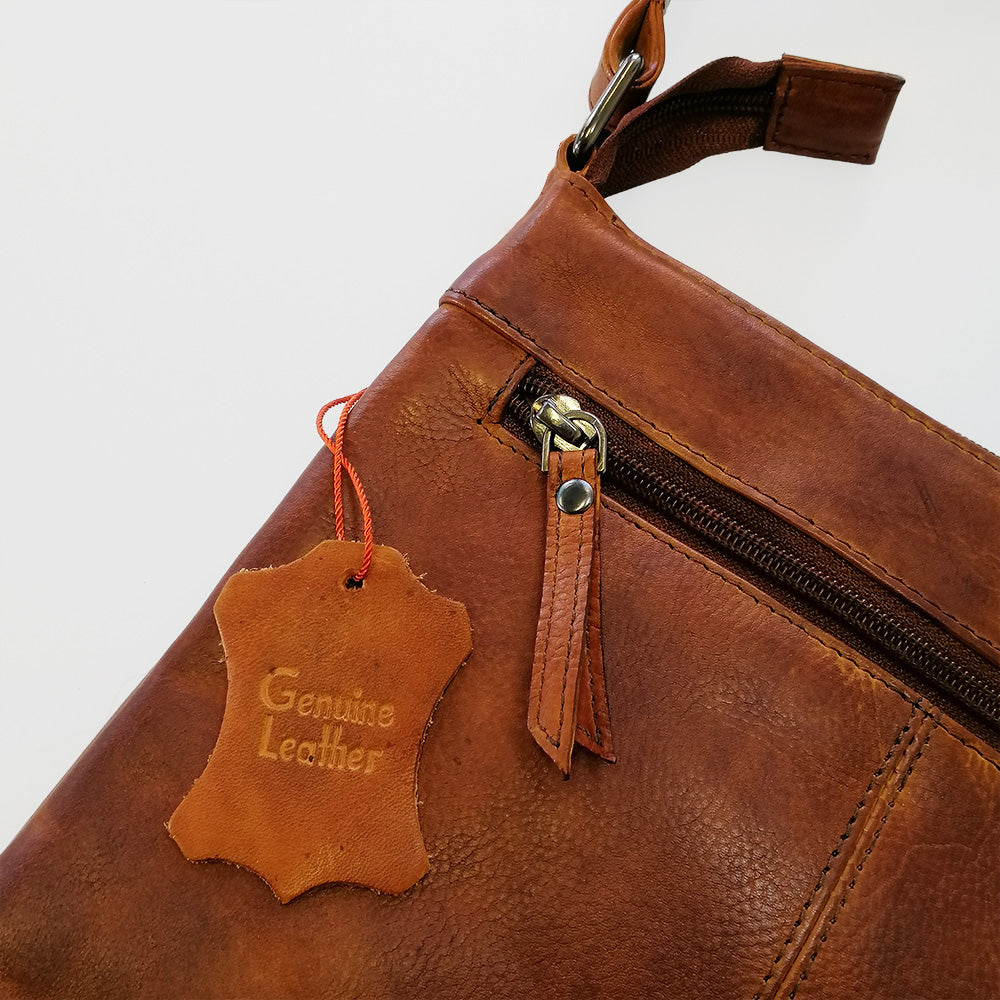 Small Shoulder Bag - Cognac Leather