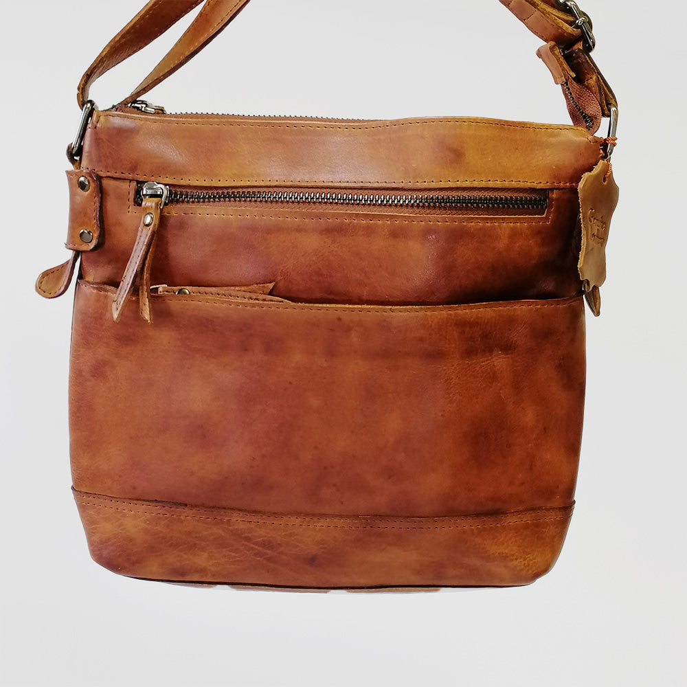 Shoulder Bag - Cognac Leather