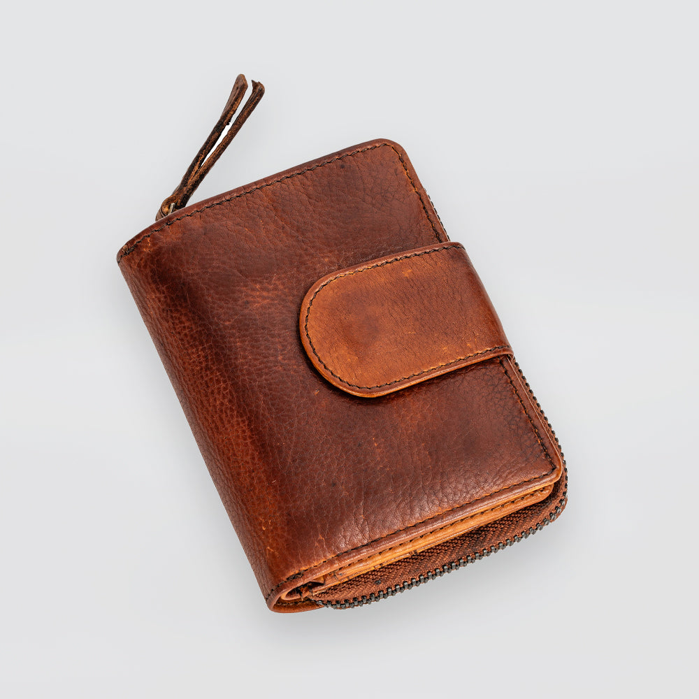 Leather Wallet - Cognac