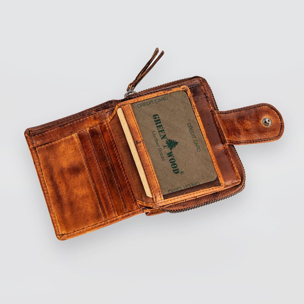 Leather Wallet - Cognac