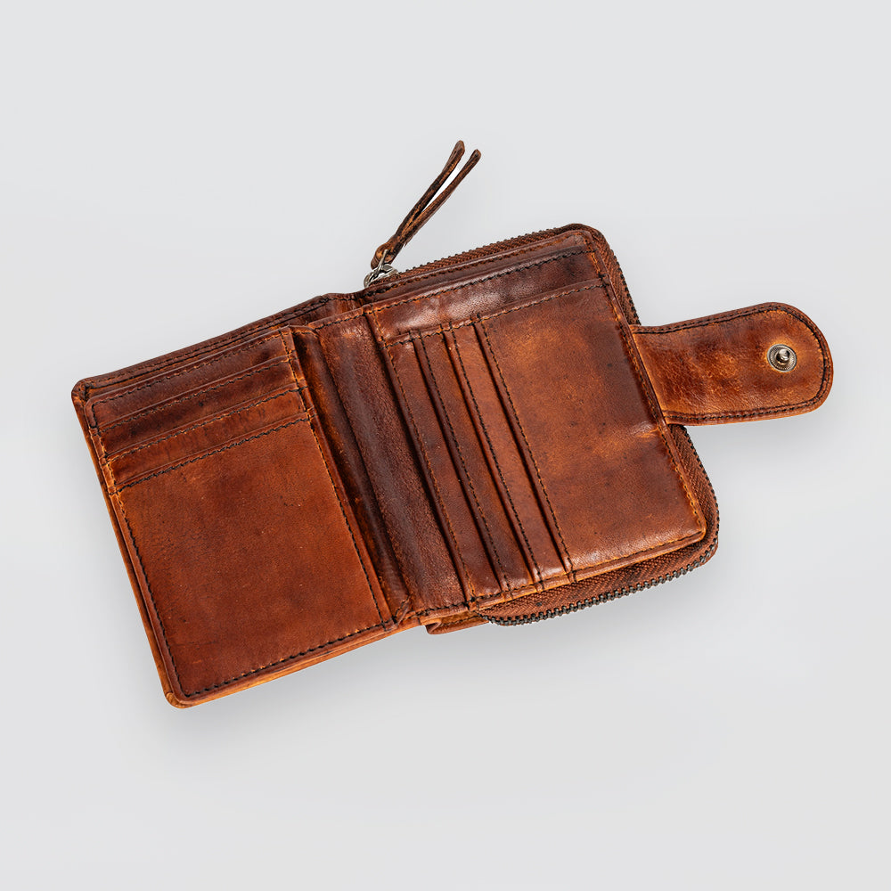Leather Wallet - Cognac