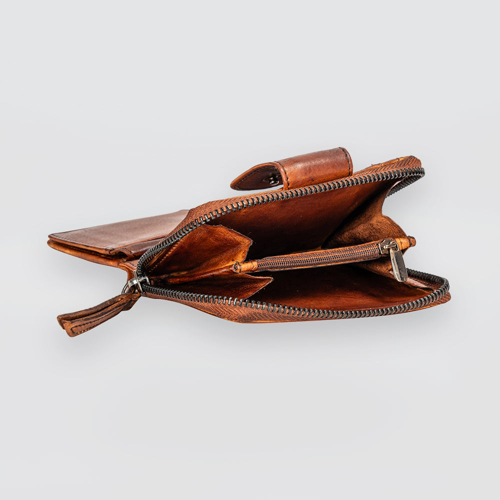 Leather Wallet - Cognac