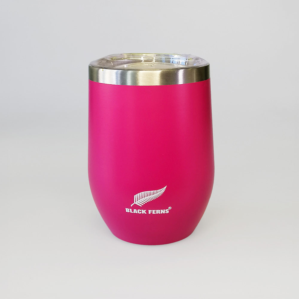 Black Ferns Tumbler With Lid - Pink