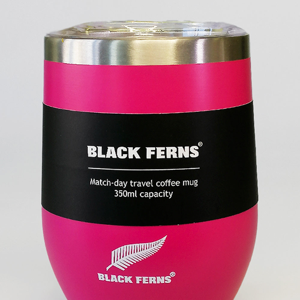 Black Ferns Tumbler With Lid - Pink