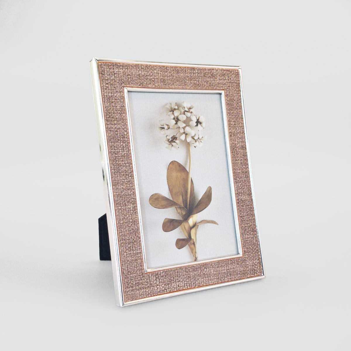 Beige W/ Silver Edge Frame