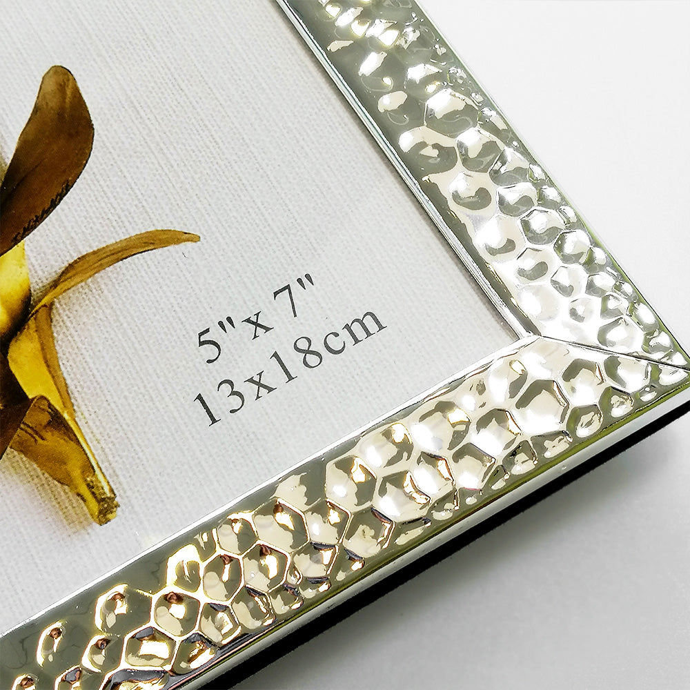 Silver 'Beaten' Picture Frame - 7 x 5