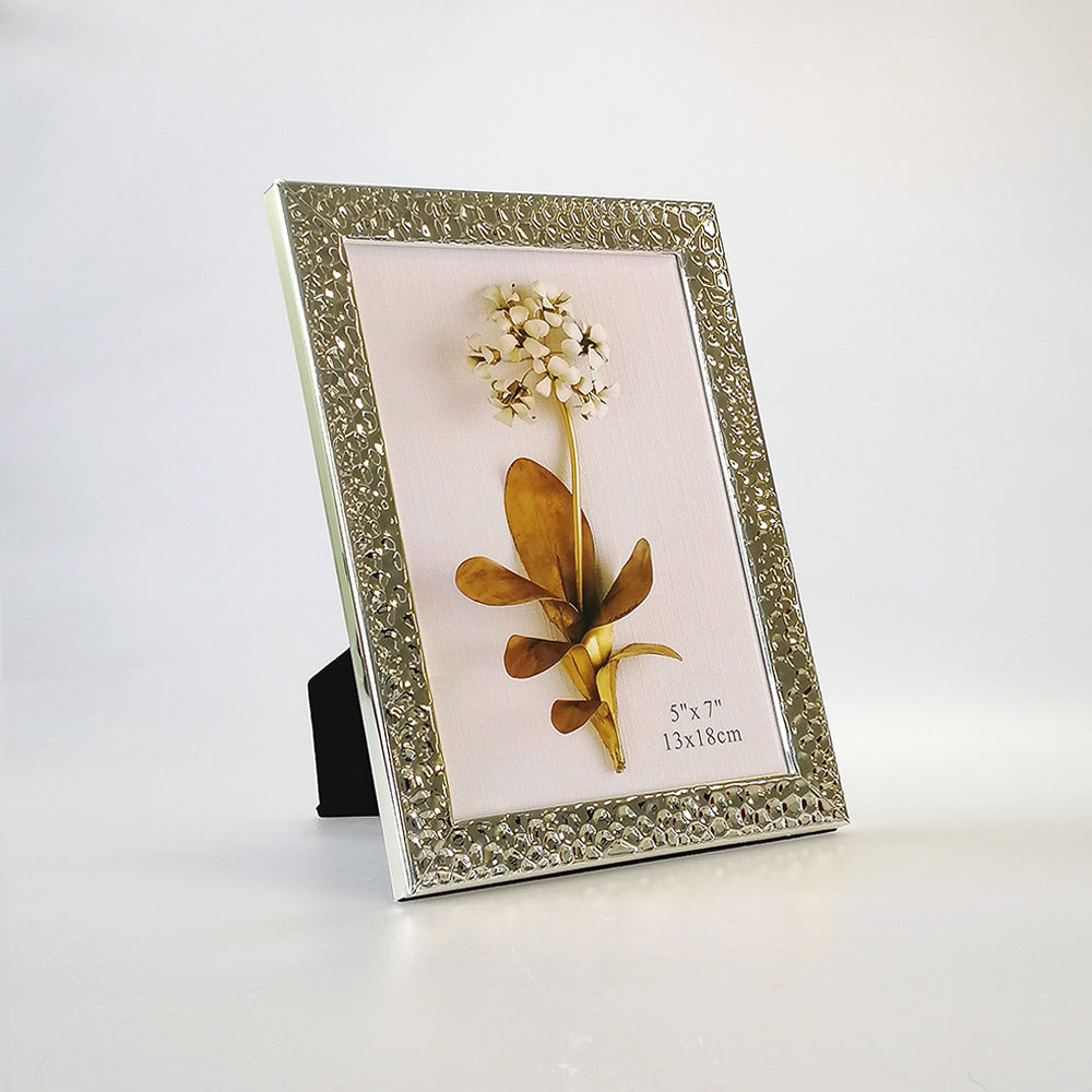 Silver 'Beaten' Picture Frame - 7 x 5