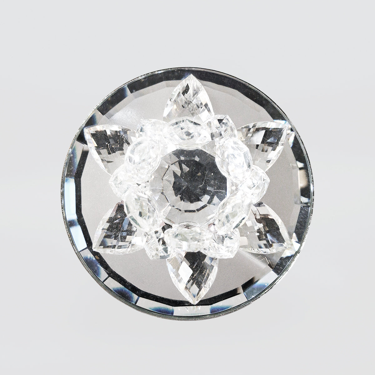 Glass Canister Crystal Flower Lid