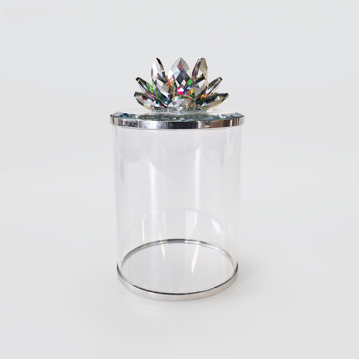 Iridescent Flower Lid Canisters