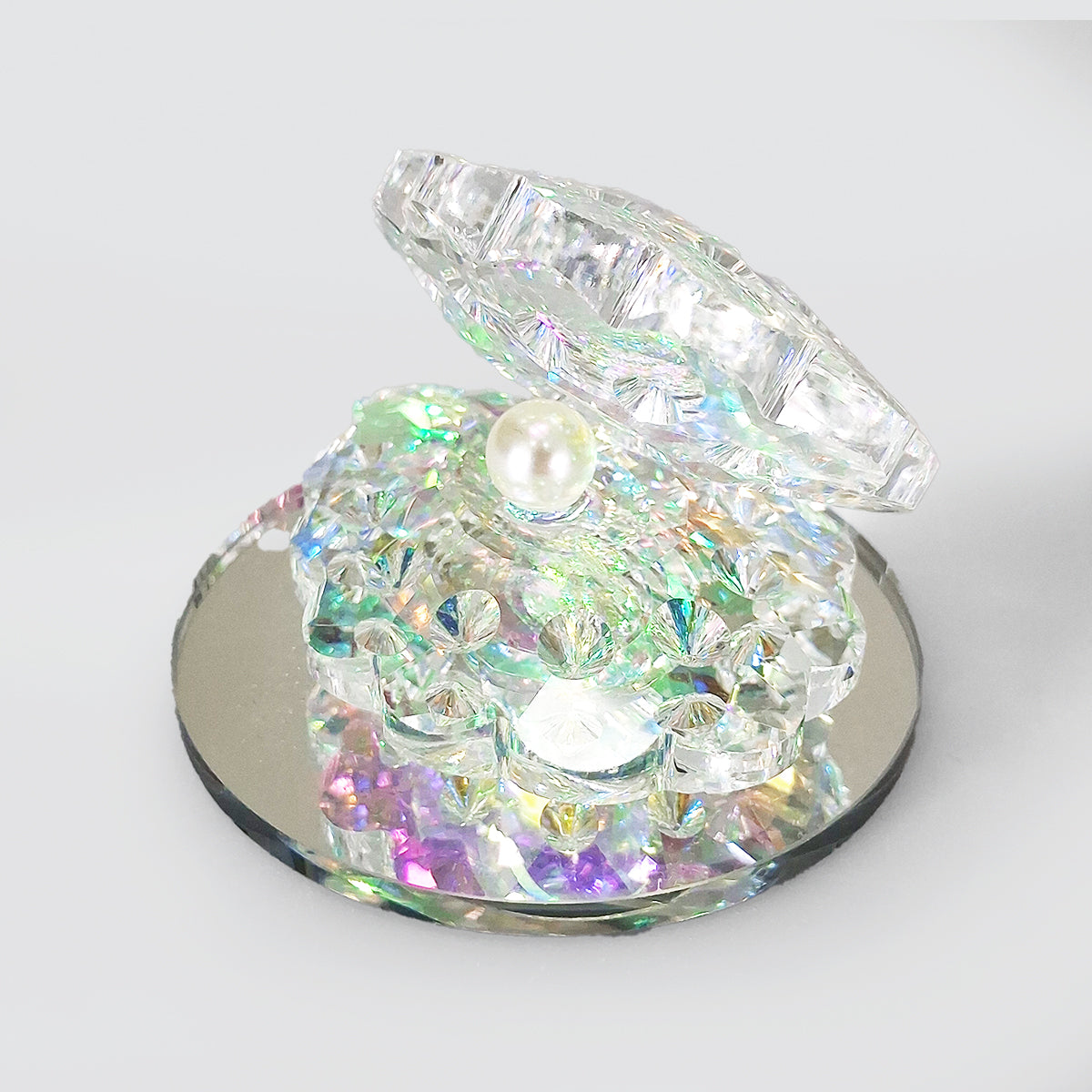Iridescent Crystal Glass Oyster
