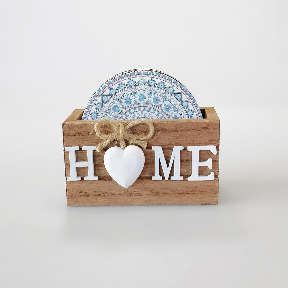 Coaster Set in 'home' holder