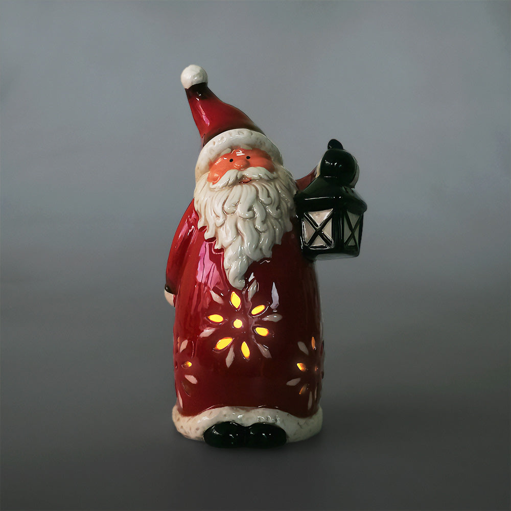 Ceramic Santa With Lamp Light