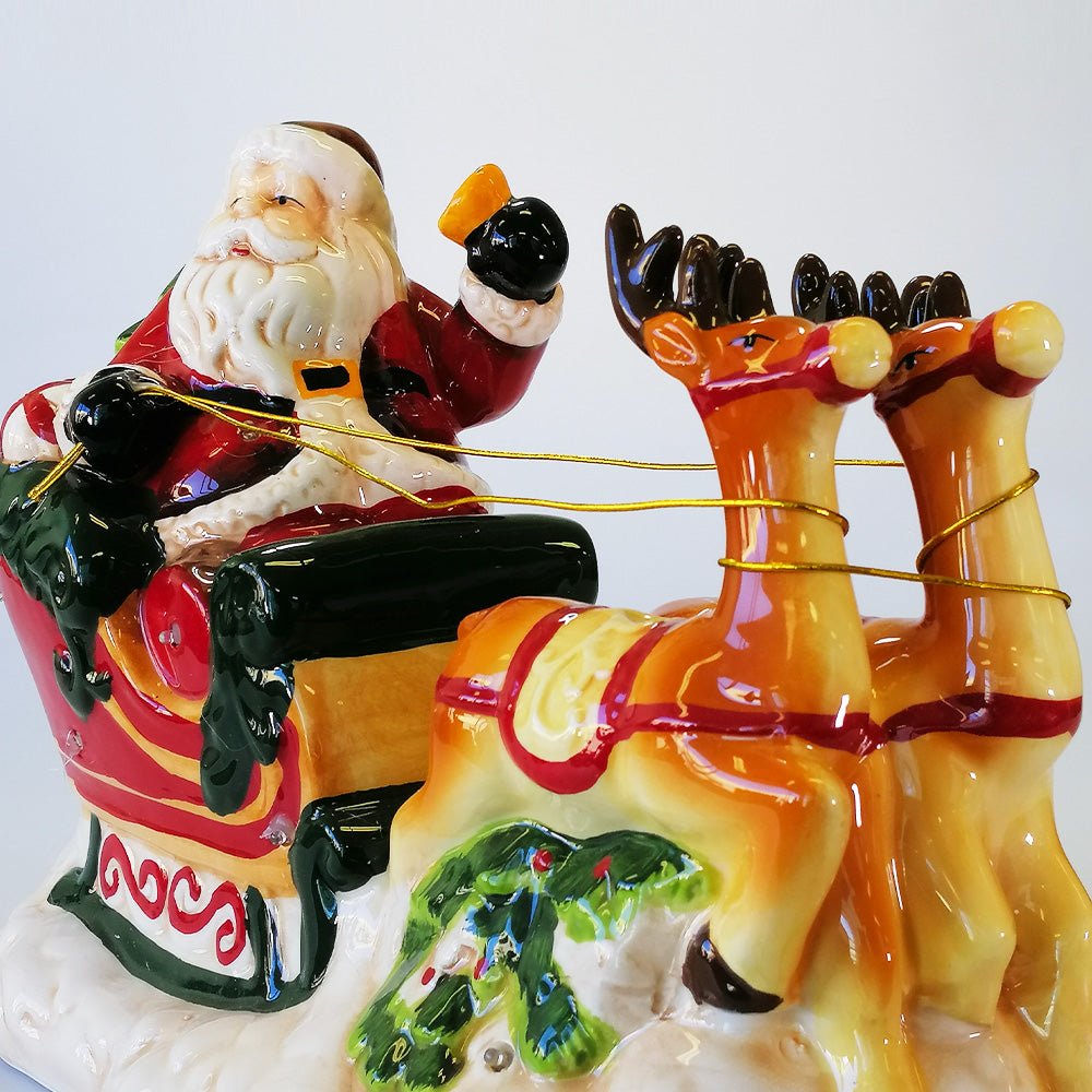 Ceramic Santa & Sleigh