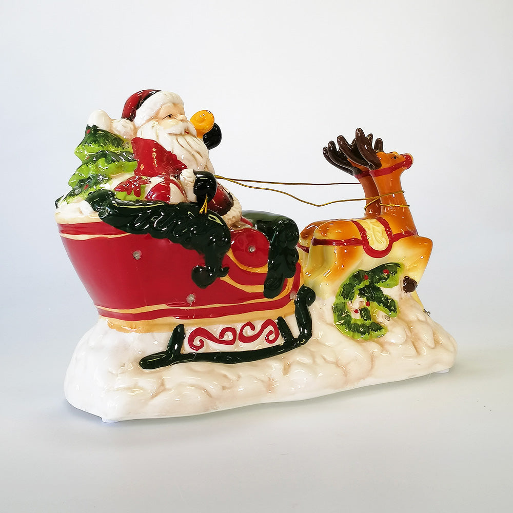 Ceramic Santa & Sleigh