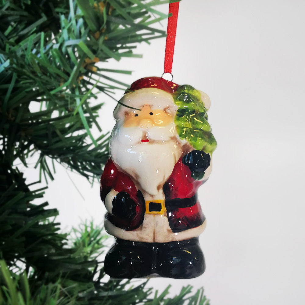 Ceramic Santa Xmas Bauble