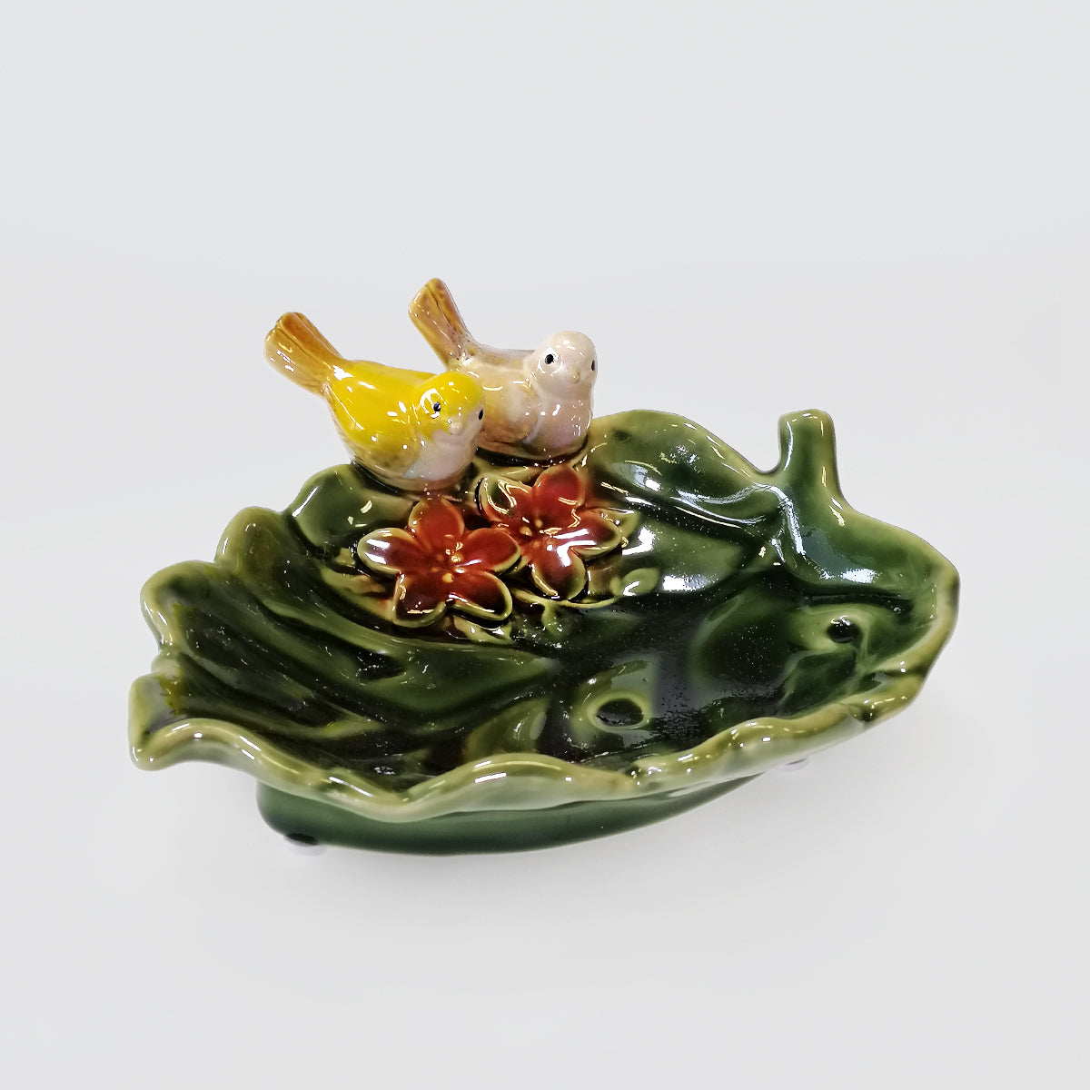 Ceramic Birds Leaf Dish